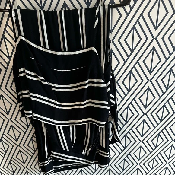 Coastal Living Navy Blue and White Striped Two Piece Jumpsuit - Picture 5 of 5